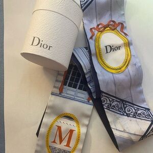 Christian Dior Mitzah 2-sided Silk Scarf